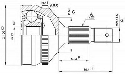 OPEN PARTS cvj518010 -  Шарнирный комплект, приводной вал